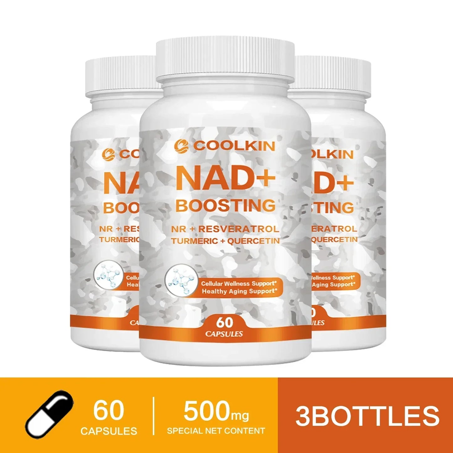 NAD+ Supplement with Resveratrol & Vitamin B3 for Cellular Health Support