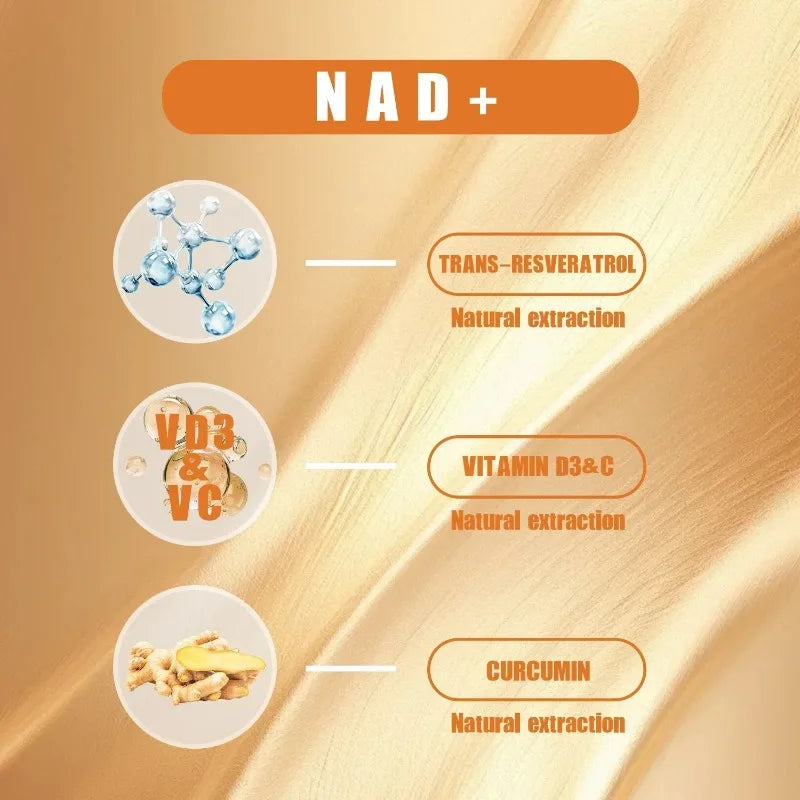 NAD+ Supplement with Resveratrol & Vitamin B3 for Cellular Health Support