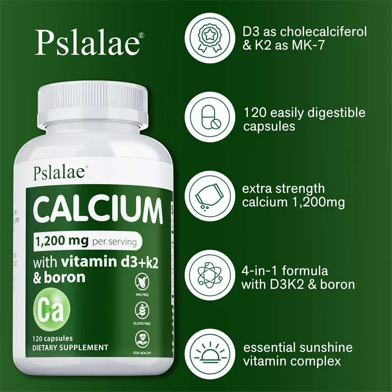 Calcium 1200mg + Vitamin D3 for Bone & Immune Support