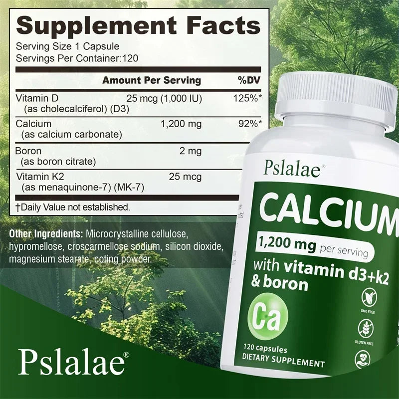 Calcium 1200mg + Vitamin D3 for Bone & Immune Support
