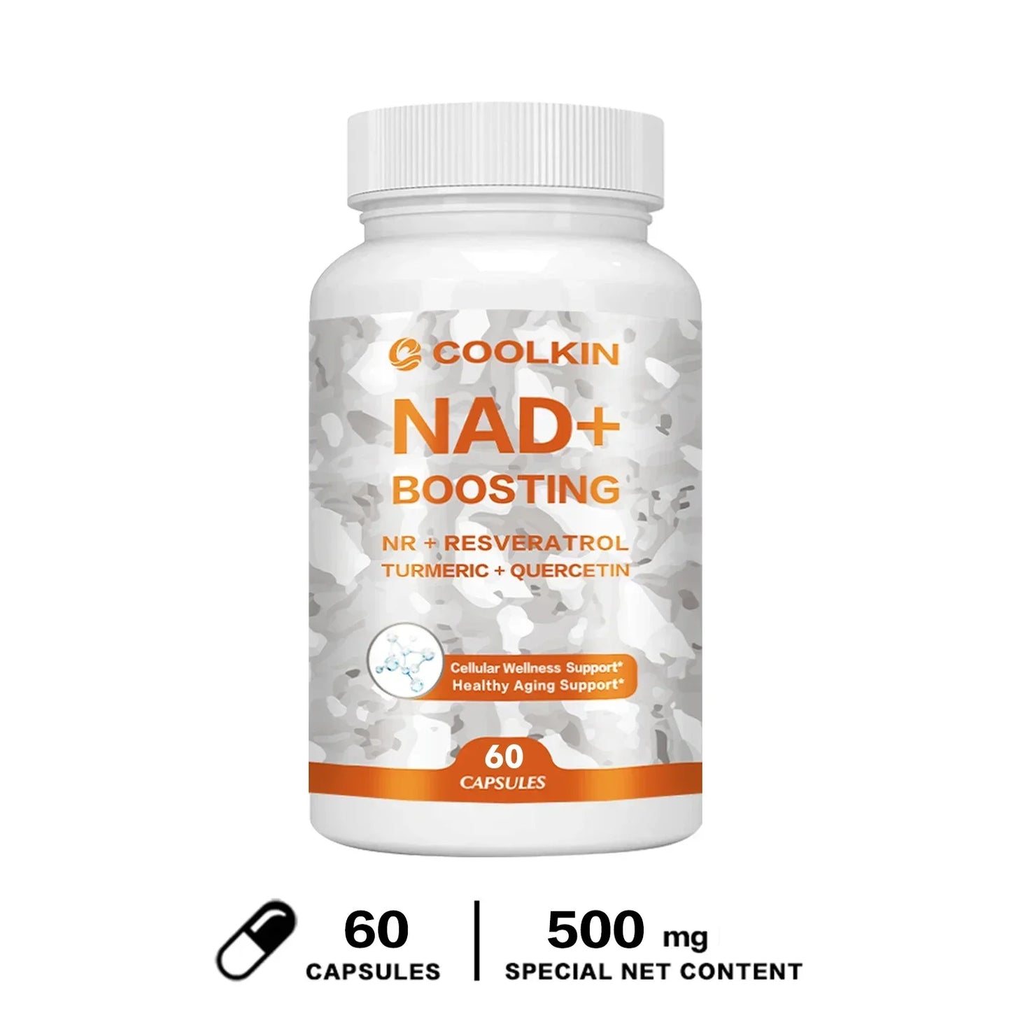 NAD+ Supplement with Resveratrol & Vitamin B3 for Cellular Health Support